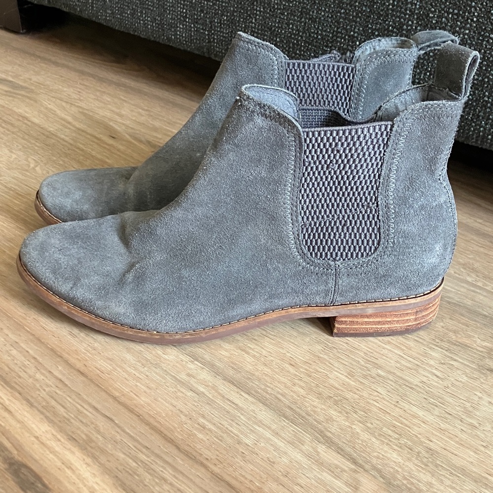 Toms Charcoal Suede Slip-On Shoes